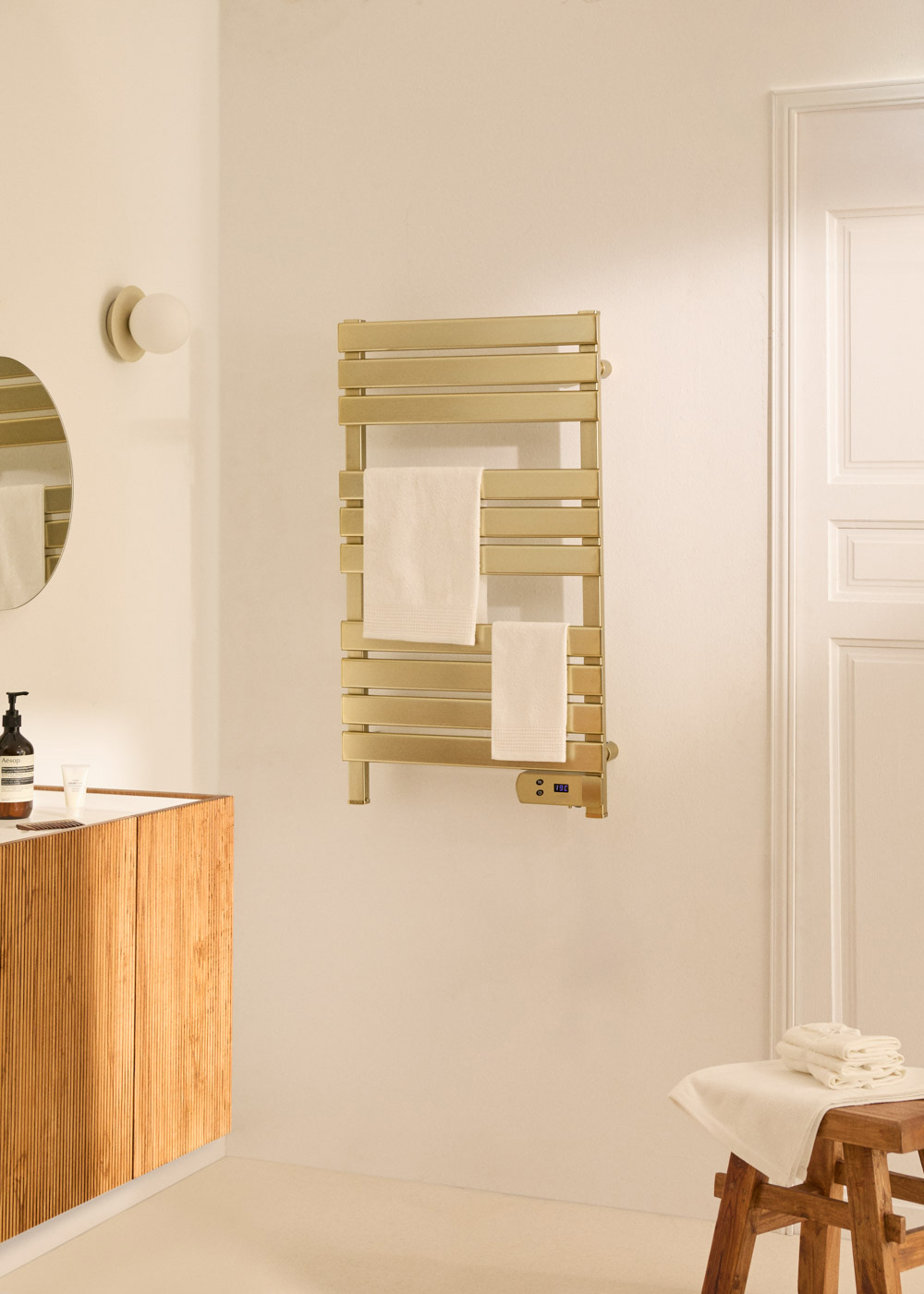 Modern Brushed Gold Designer Bathroom Radiator Nordic Style