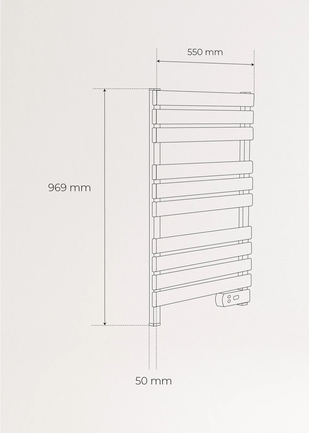 Rust Proof Brushed Gold Aluminum Towel Warmer with Rapid Heat